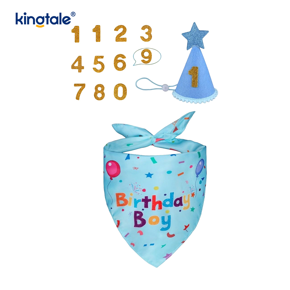 পোষা জন্মদিন Bandana সেট